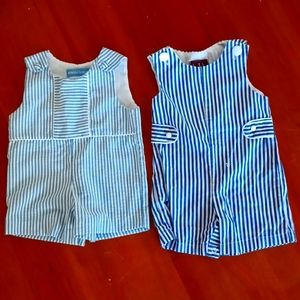 2 smocked jon-jons 3 and 6 month sizes